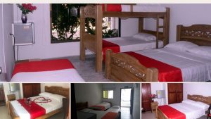 Habitaciones en hotel de Tolú