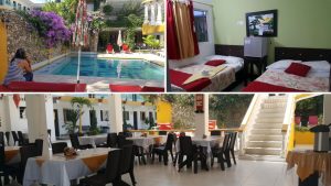 Restaurante, piscina, habitación en hotel en Tolú